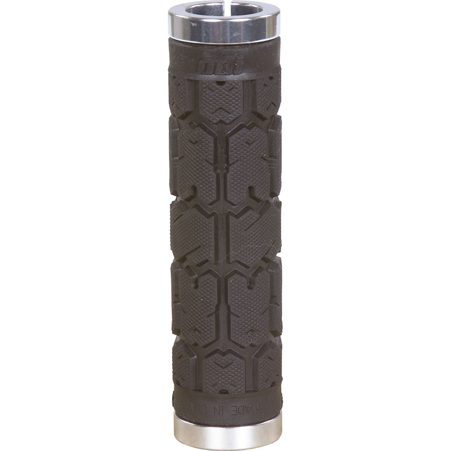 ODI Rogue No Flange Lock-On Grips 130mm - Black/Silver [MPN: L31RGB-S]_104488