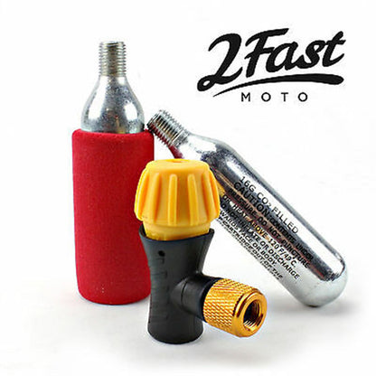 2FastMoto CO2 Flat Tire Kit Air Chuck Adapter with Cartridges - ATV, UTV [MPN: 72-2210]_628332