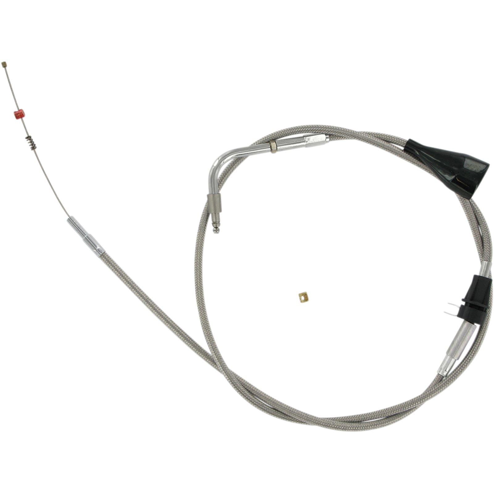 Barnett Performance Extended 6" Stainless Steel Idle Cable w/Cruise for '02-'07 FLHR [MPN: 102-30-41001-06]_348804