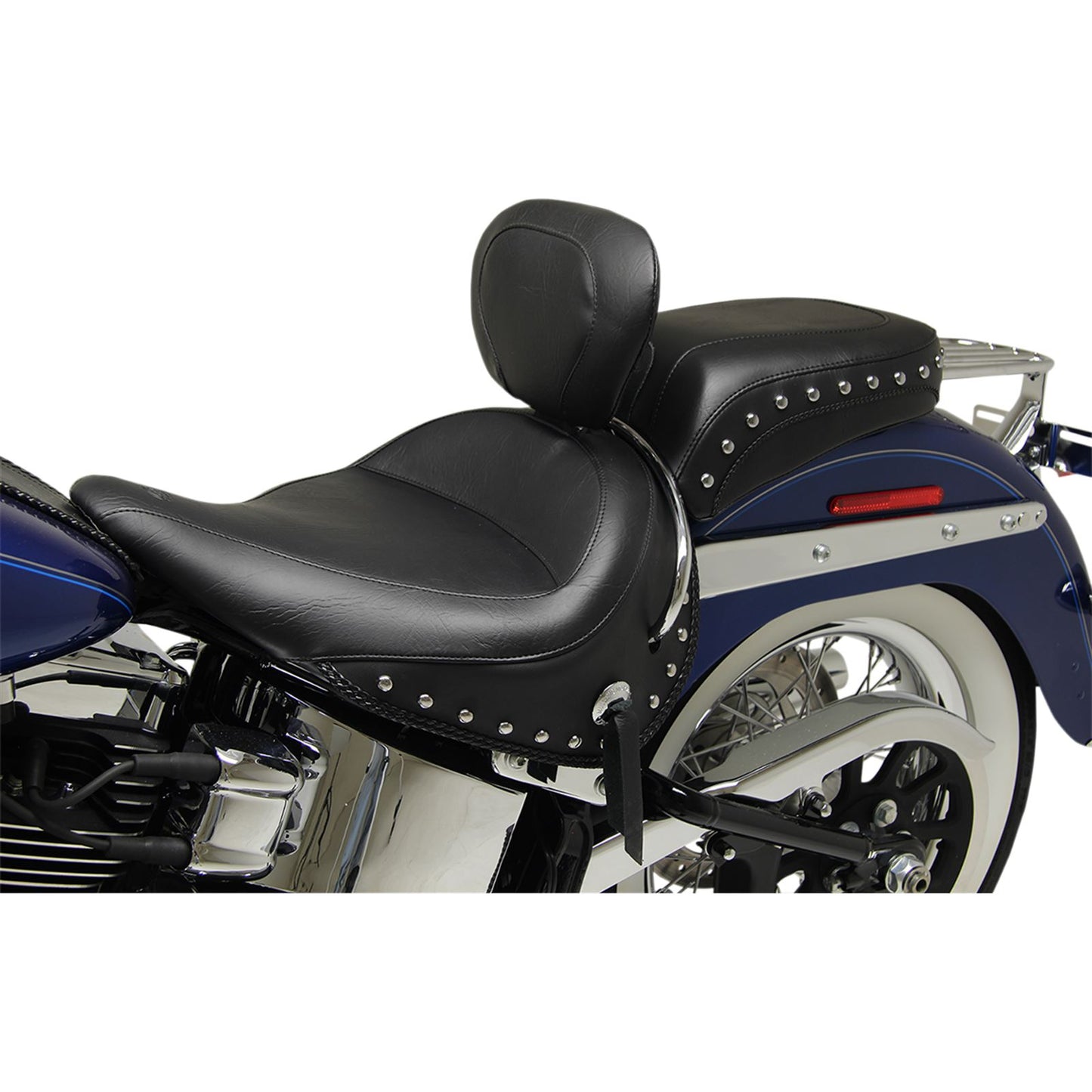 Mustang Motorcycle Products Wide Rear Seat - Studded - Deluxe 76235_447538