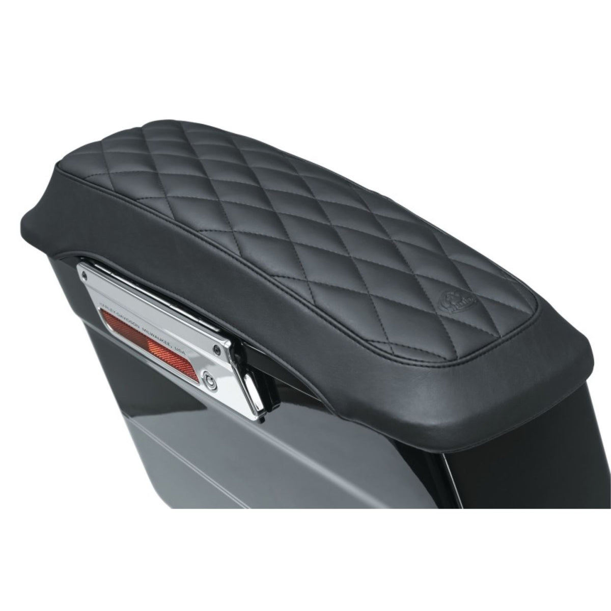 Mustang Motorcycle Products Saddlebag Lid CVR Diamond Black [MPN: 77636]_1674389
