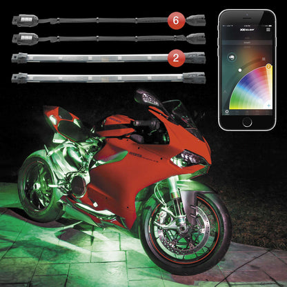 XKGlow App Controlled Mini Accent Light Kit - 6 Pod - 12-Piece KS-MOTO-MINI_105716