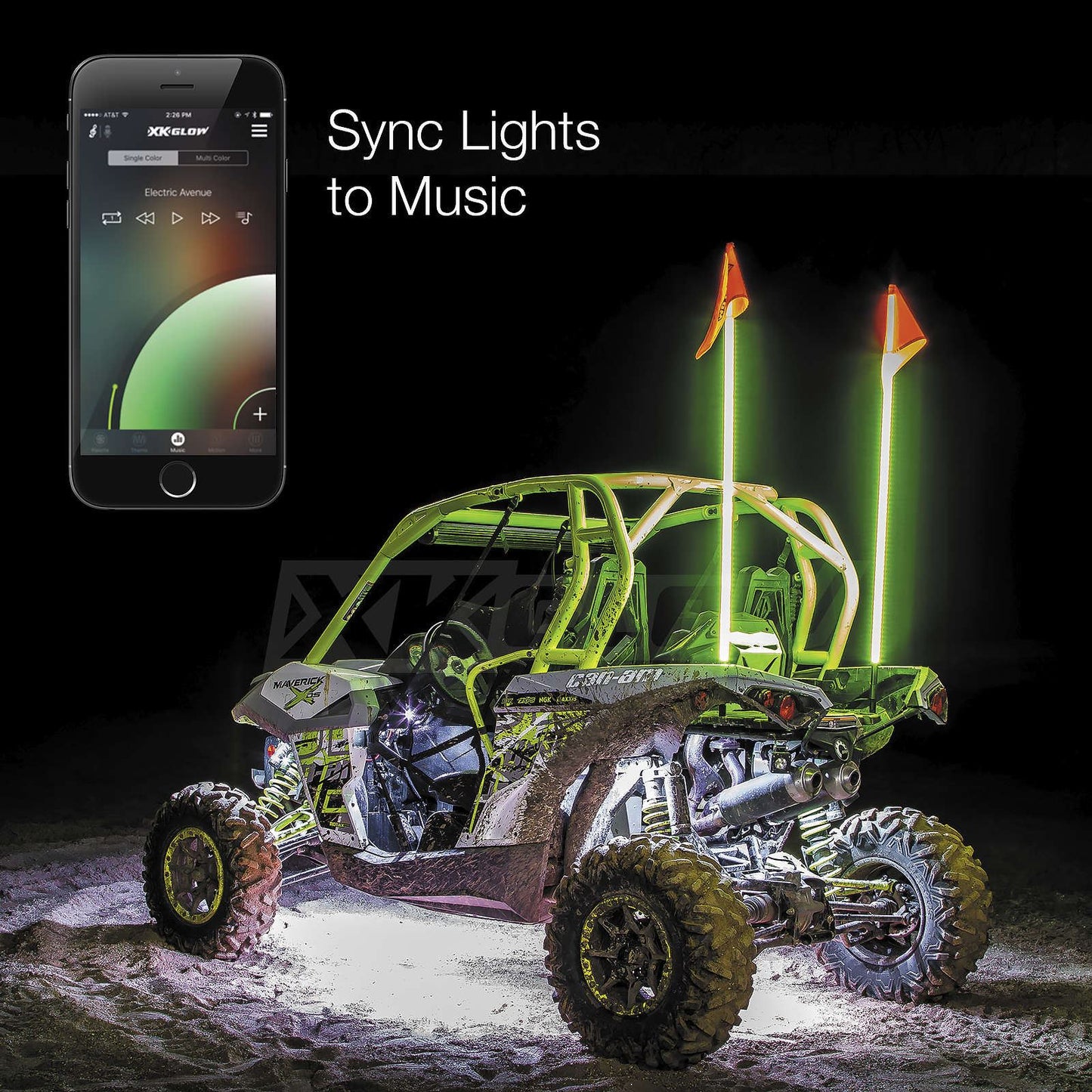 XKGlow App Controlled Standard Accent Light Kit - 8 Pod - 26-Piece KS-MOTO-STANDARD_105718