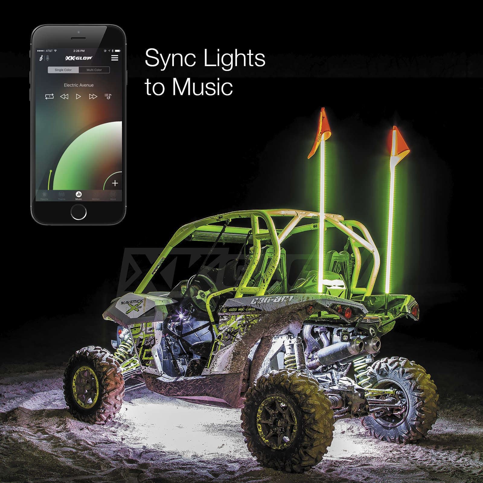XKGlow App Controlled Standard Accent Light Kit - 8 Pod - 26-Piece KS-MOTO-STANDARD_105718