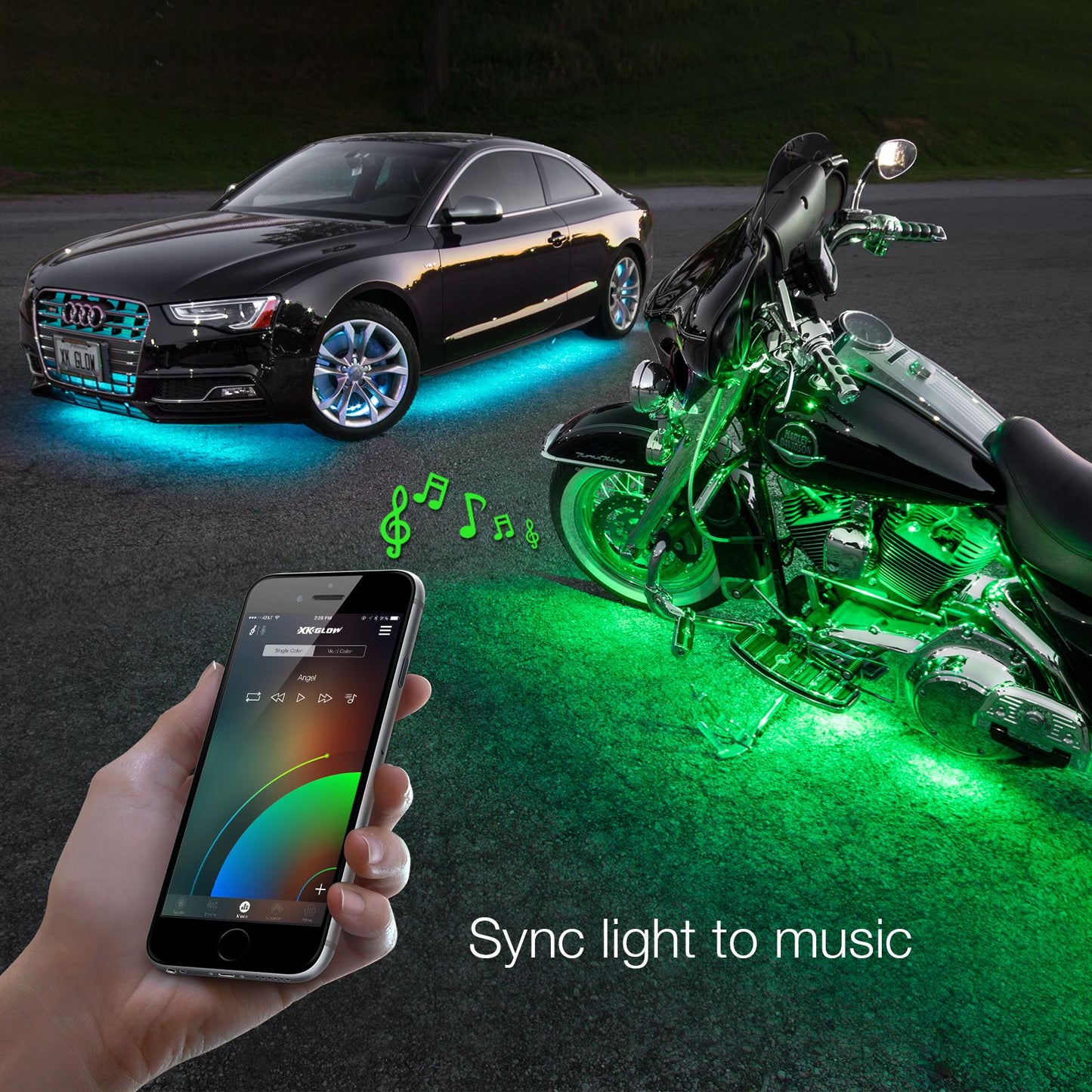 XKGlow App Controlled Advanced Accent Light Kit - 10 Pod - 8-Piece KS-MOTO-ADVANCE_1007328