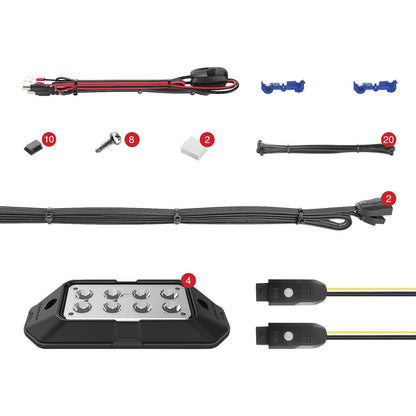 XKGlow XKChrome App-Controlled Rock Pod Lights - 4-Piece Rock Light Kit XK-ROCK-STA_105805