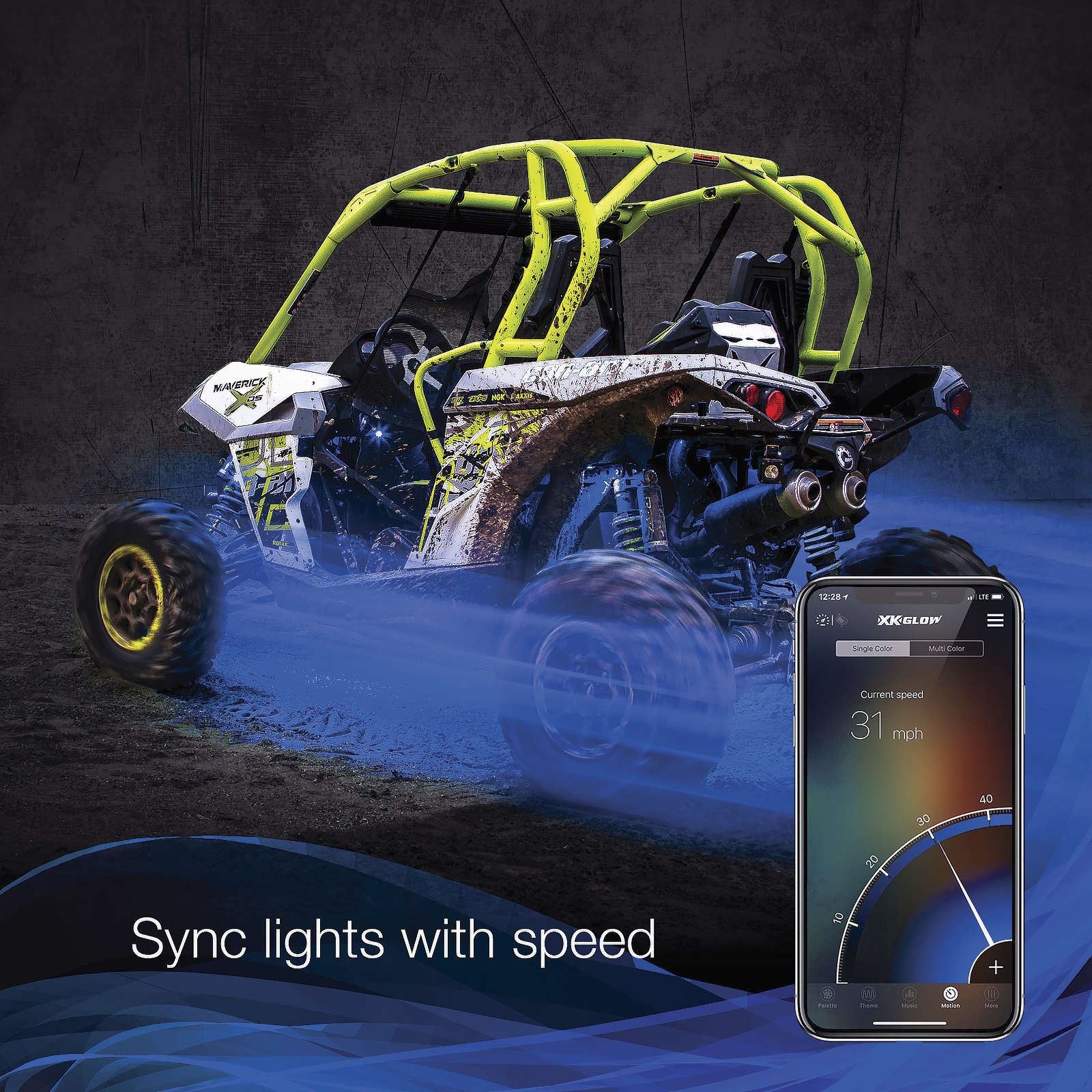 XKGlow XKChrome App-Controlled Rock Pod Lights - 4-Piece Rock Light Kit XK-ROCK-STA_105807