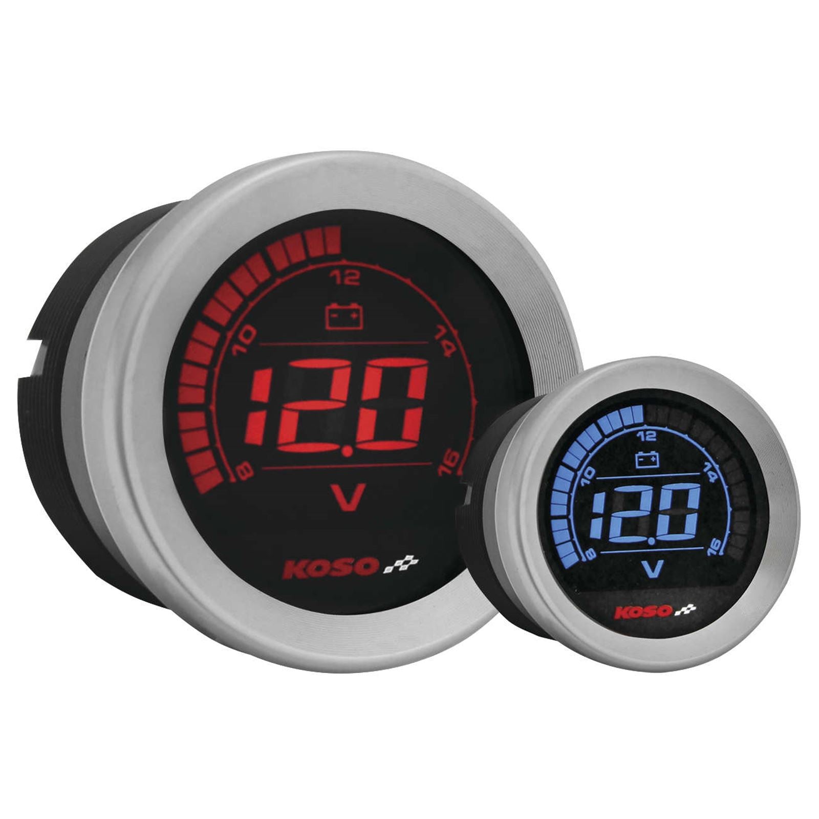 Koso 2" Voltmeter Gauge - Chrome BA050300_105897