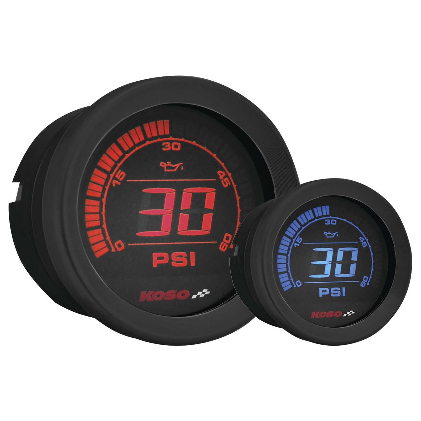 Koso 2" Oil Pressure Gauge - Black BA050430_105900