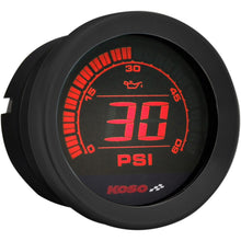 Koso 2" Oil Pressure Gauge - Black BA050430_410415