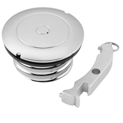 Biker's Choice Screw-In Flush Mount Gas Caps Vented - Right - Cap Only 012032_105931