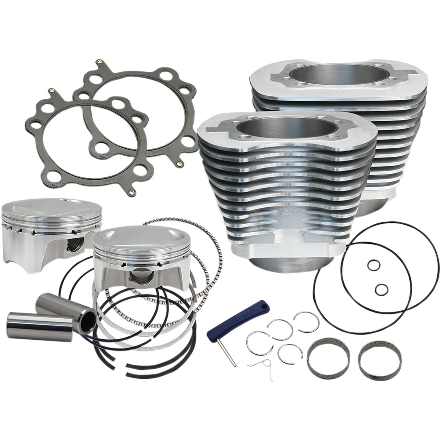 S&S Cycle Cylinder Kit - 100" - Silver 910-0642_469483