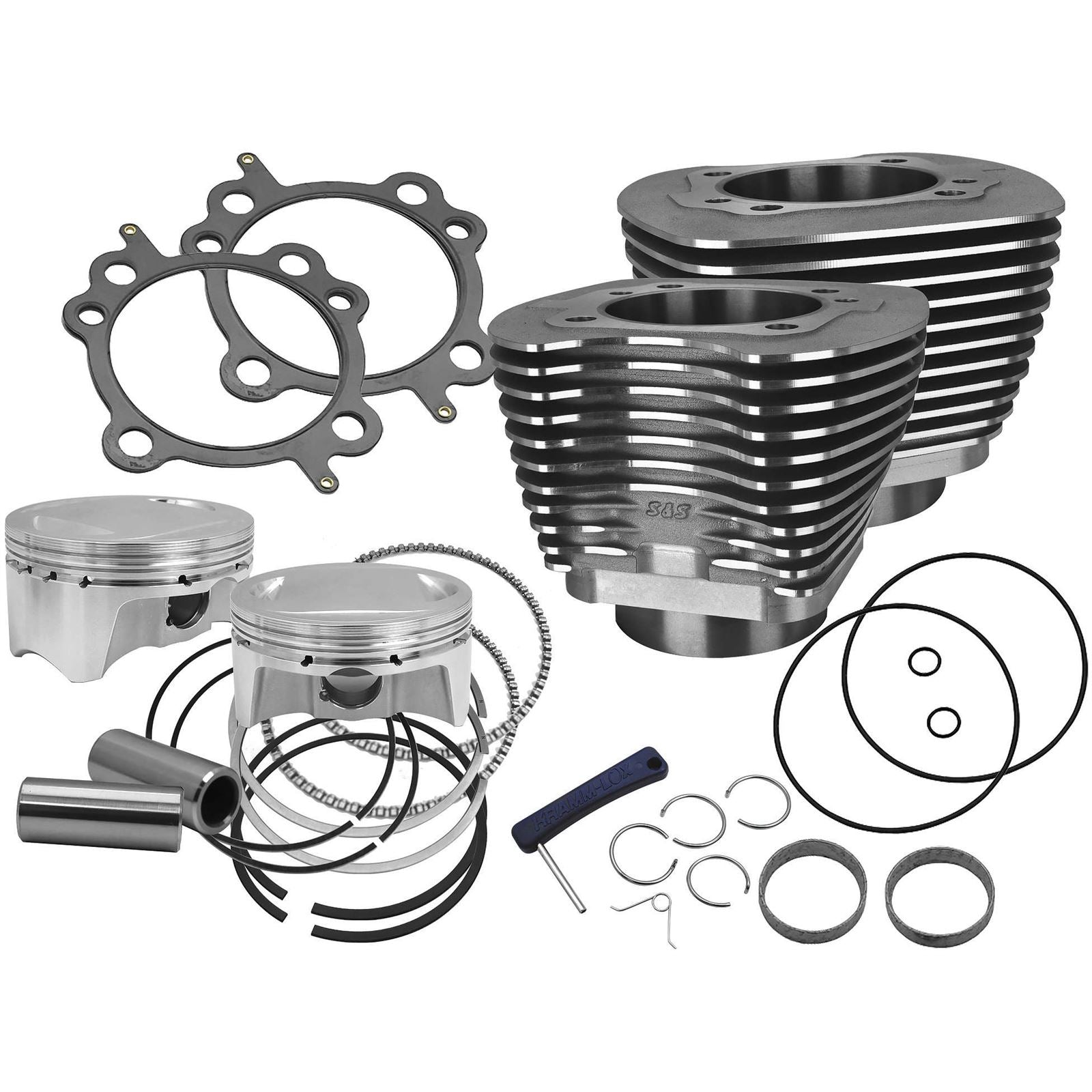 S&S Cycle Cylinder Kit - 100" - Black 910-0646_106353