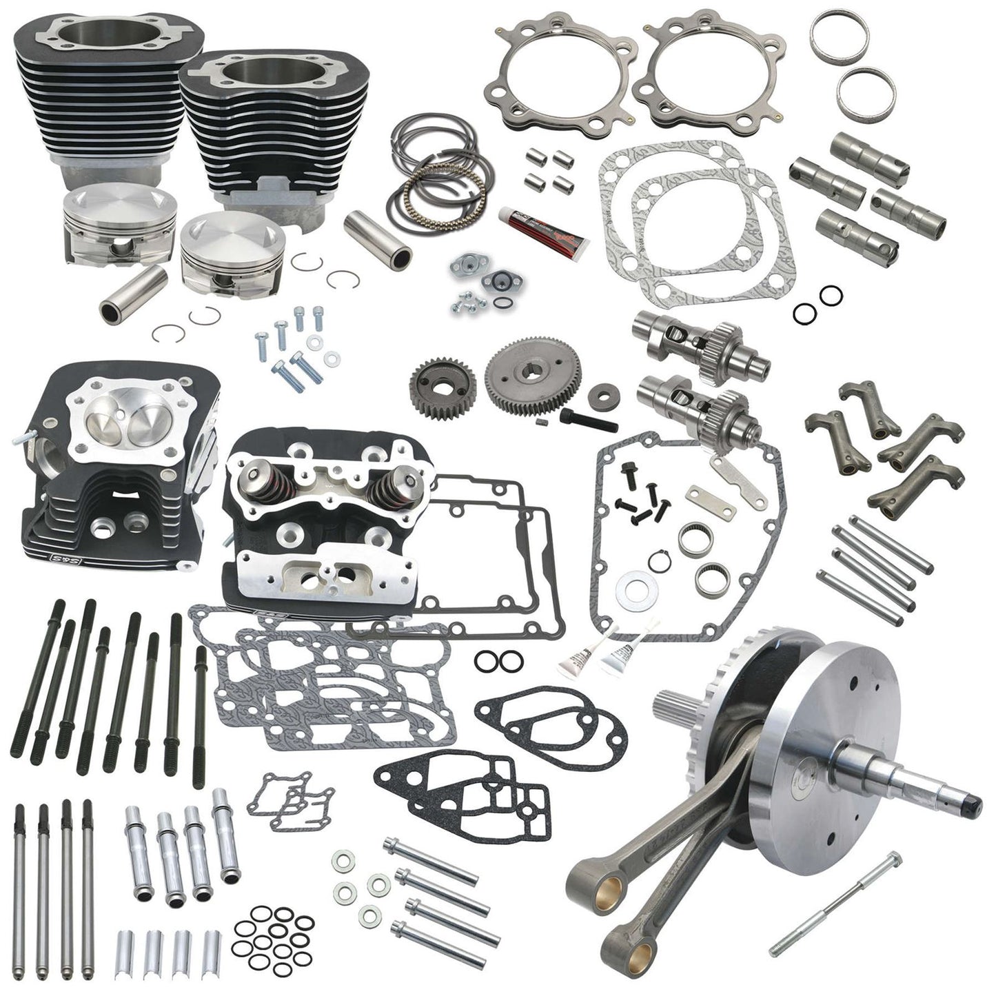 S&S Cycle Hot Set-Up Kit - 124" - Black 900-0568_106374