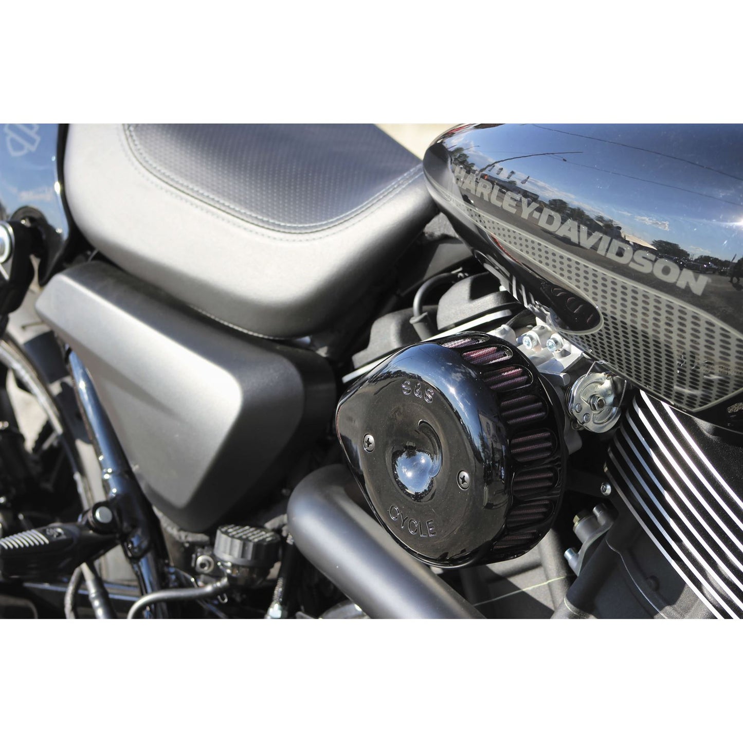 S&S Cycle Air Cleaner Cover Mini Tear-Drop Black 170-0366_106523