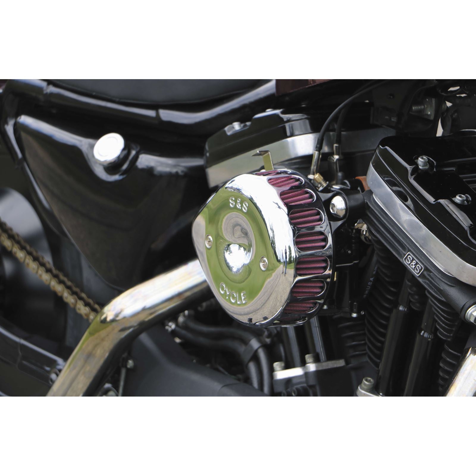 S&S Cycle Air Cleaner Cover Mini Tear-Drop - Chrome 170-0367_106526
