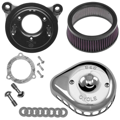 S&S Cycle Air Cleaner Chrome Mounted Throttle-by-Wire -16 For Harley FLHR 08-10 170-0437_106530