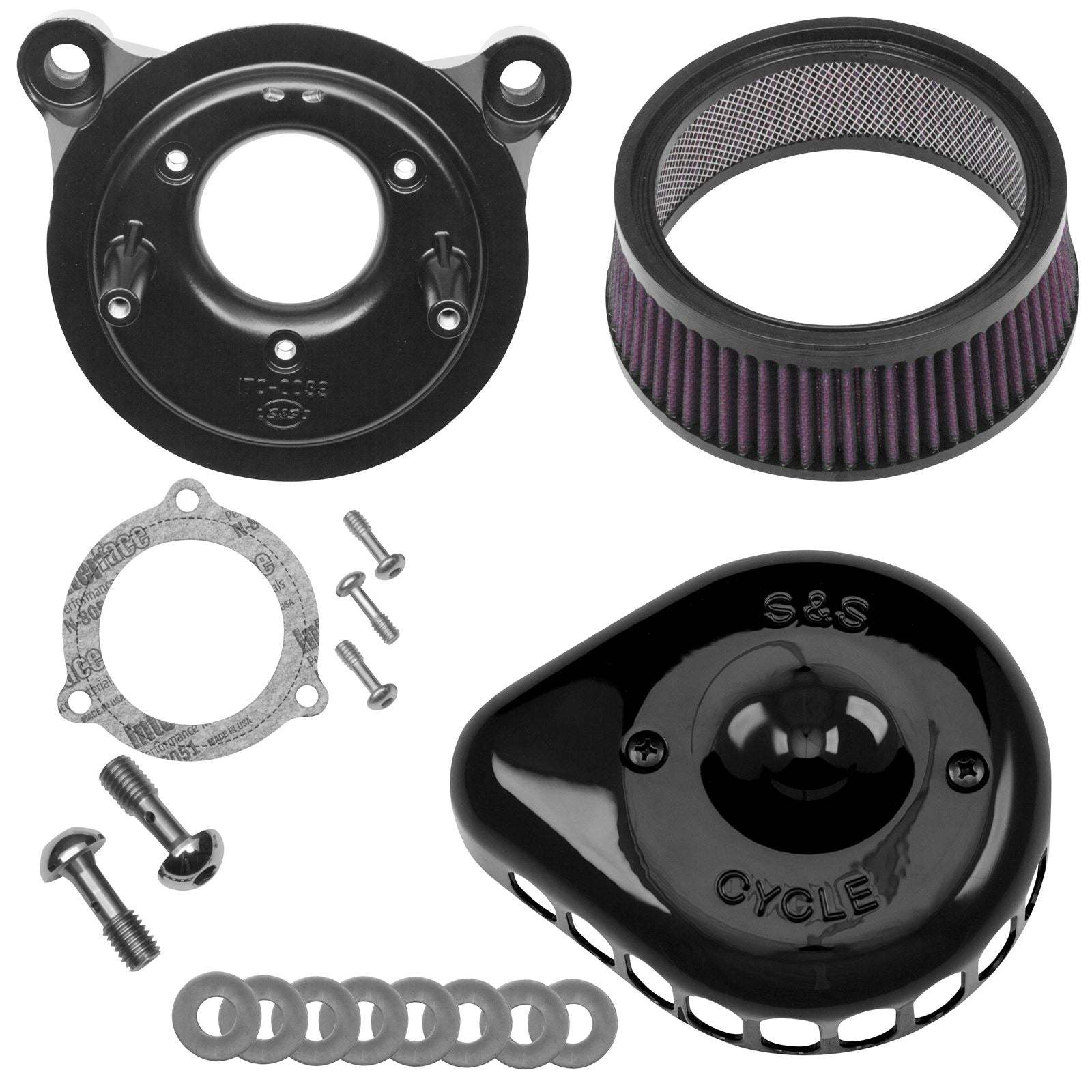 S&S Cycle Air Cleaner Black Mounted Throttle-by-Wire - 16 170-0438_106531