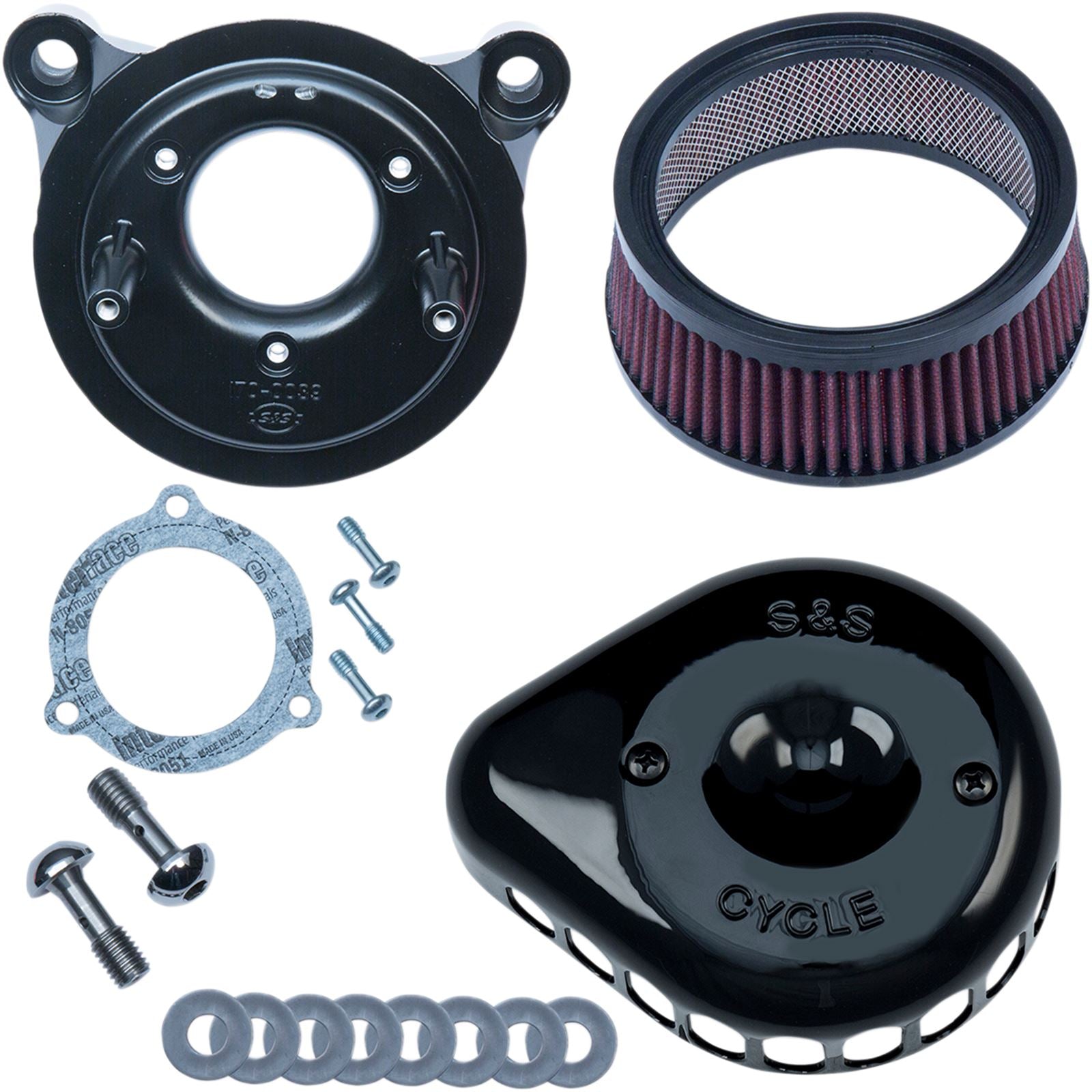 S&S Cycle Air Cleaner Black Mounted Throttle-by-Wire - 16 170-0438_469783