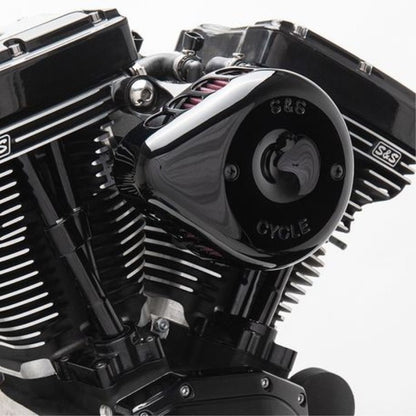 S&S Cycle Air Cleaner - Black - Mounted - '01-17 Twin Cam 170-0442_1464331