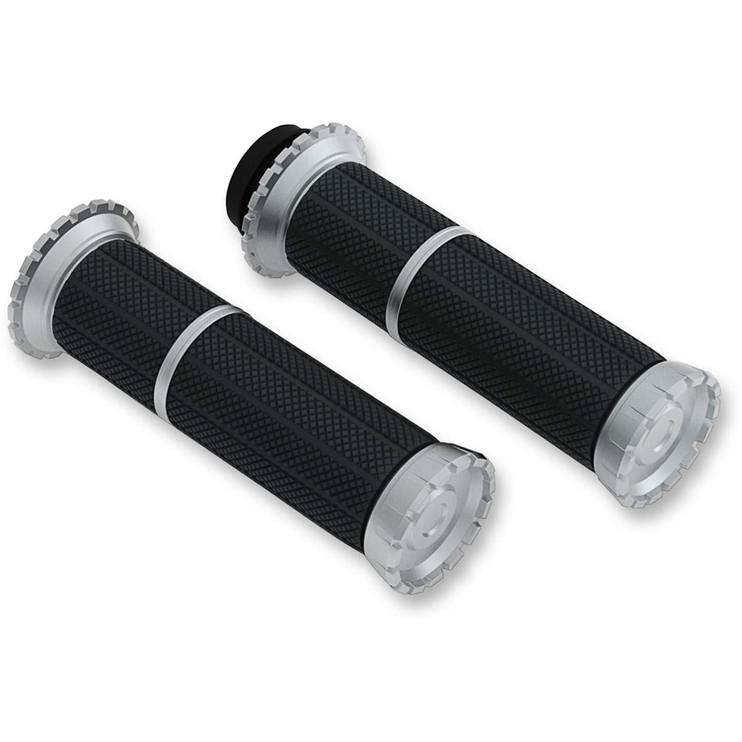 Kuryakyn Silver Riot Grips for Throttle-by-Wire 3581_410927