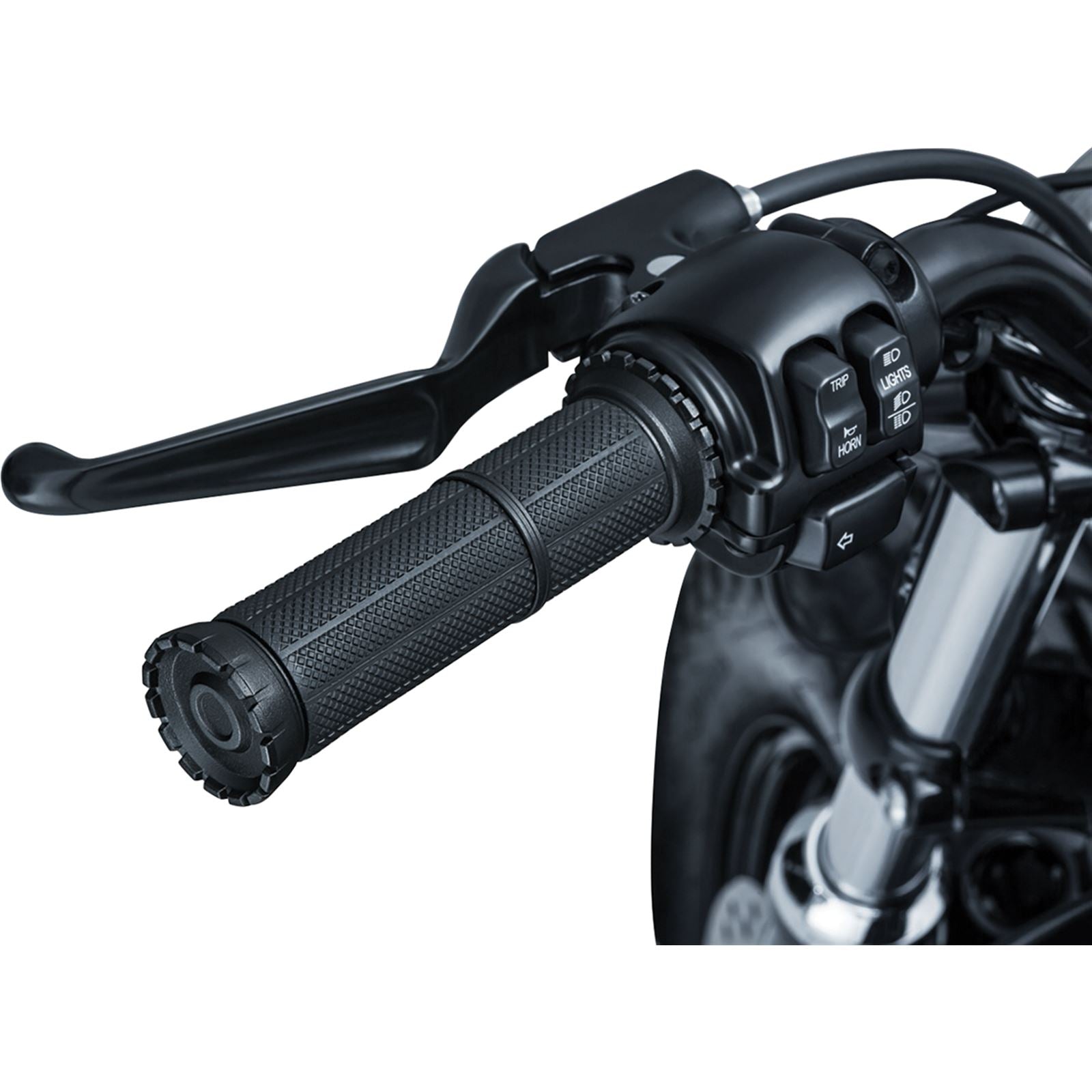 Kuryakyn Black Riot Grips for Harleys '80-21 OPEN-BOX 3582_1493724