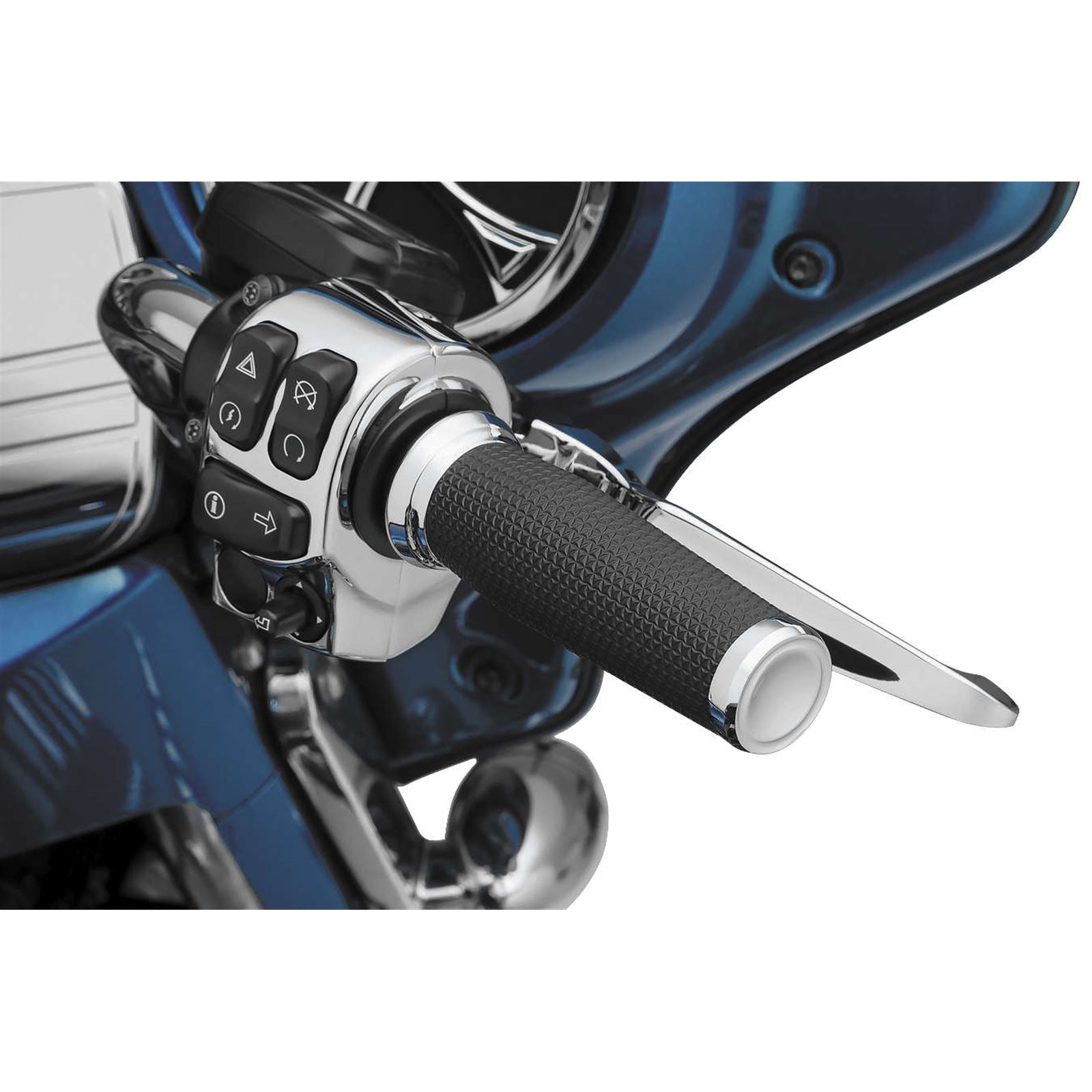 Kuryakyn Chrome Thresher Grips for Throttle-by-Wire Harley Davidson 5942_106620
