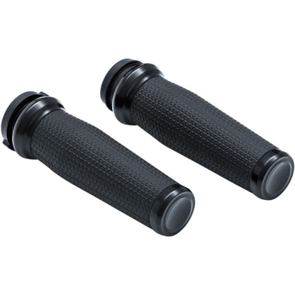 Kuryakyn Black Thresher Grips for Throttle-by-Wire Harley Davidson 5943_410958