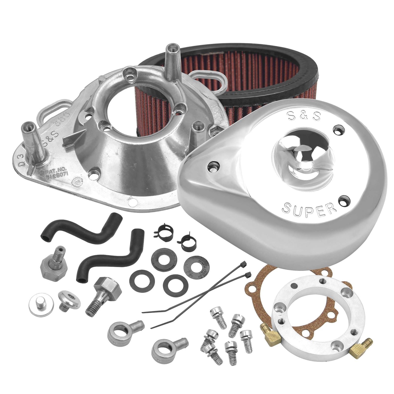 S&S Cycle Air Cleaner Tear-Drop - '01-17 Chrome 170-0303B_106756