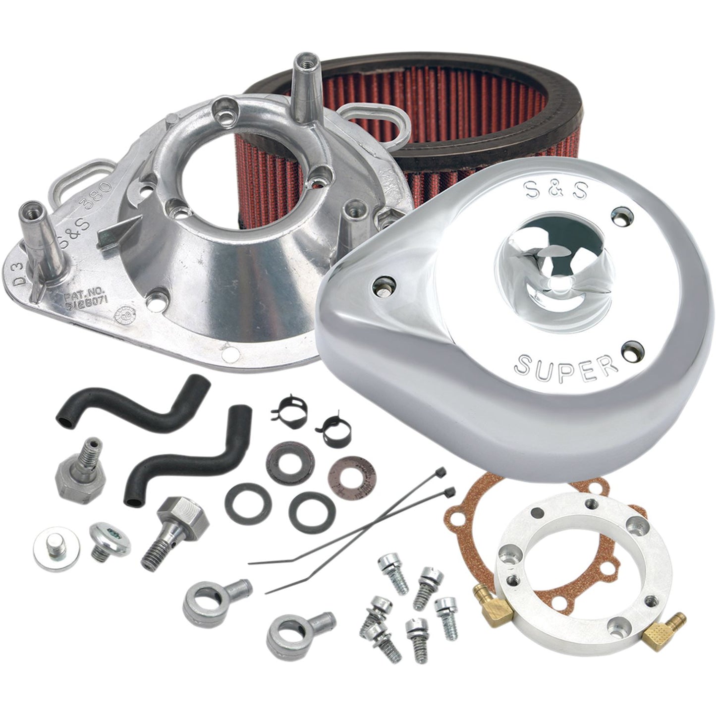 S&S Cycle Air Cleaner Tear-Drop - '01-17 Chrome 170-0303B_469774