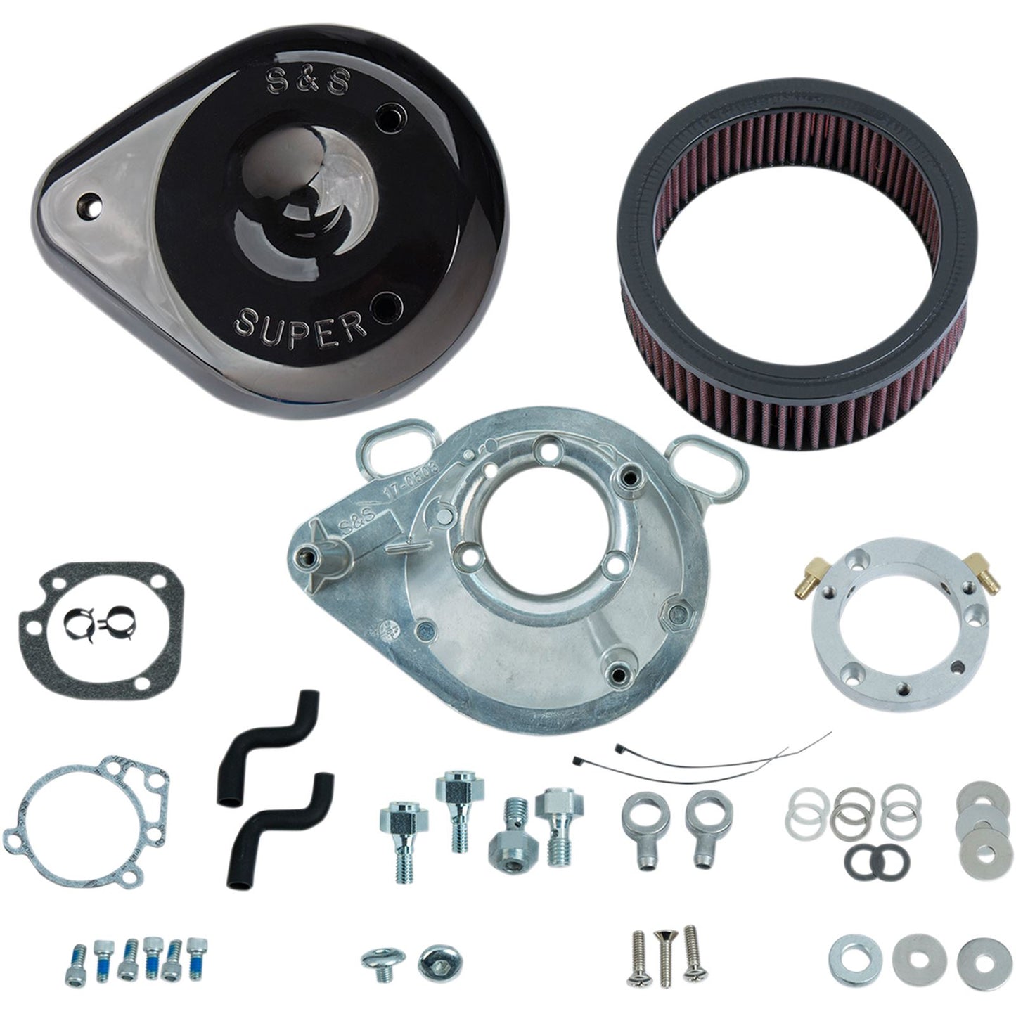 S&S Cycle Air Cleaner Tear-Drop - '01-17 Black 170-0304B_469775