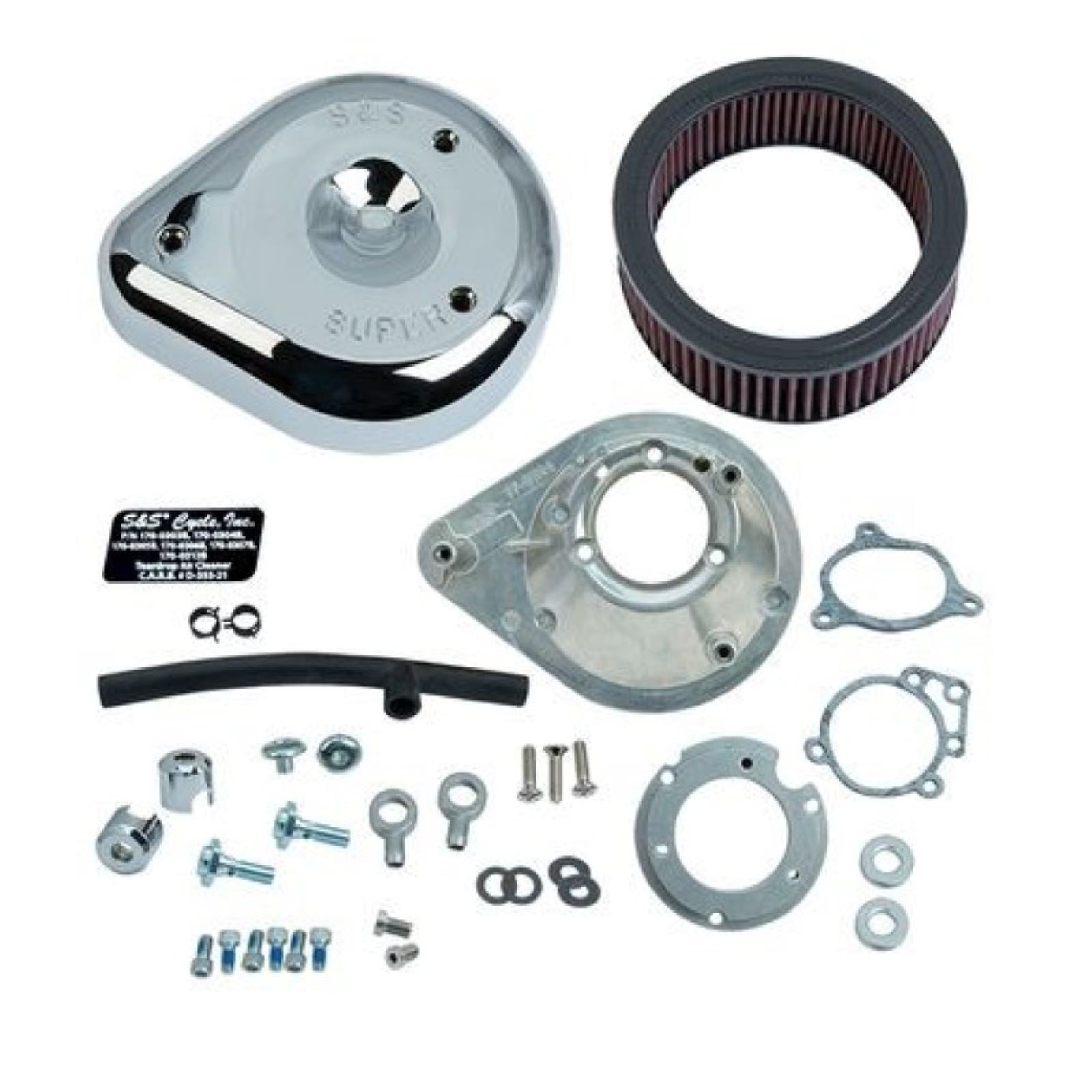 S&S Cycle Air Cleaner Tear-Drop - '08-17 Chrome 170-0305B_1464000