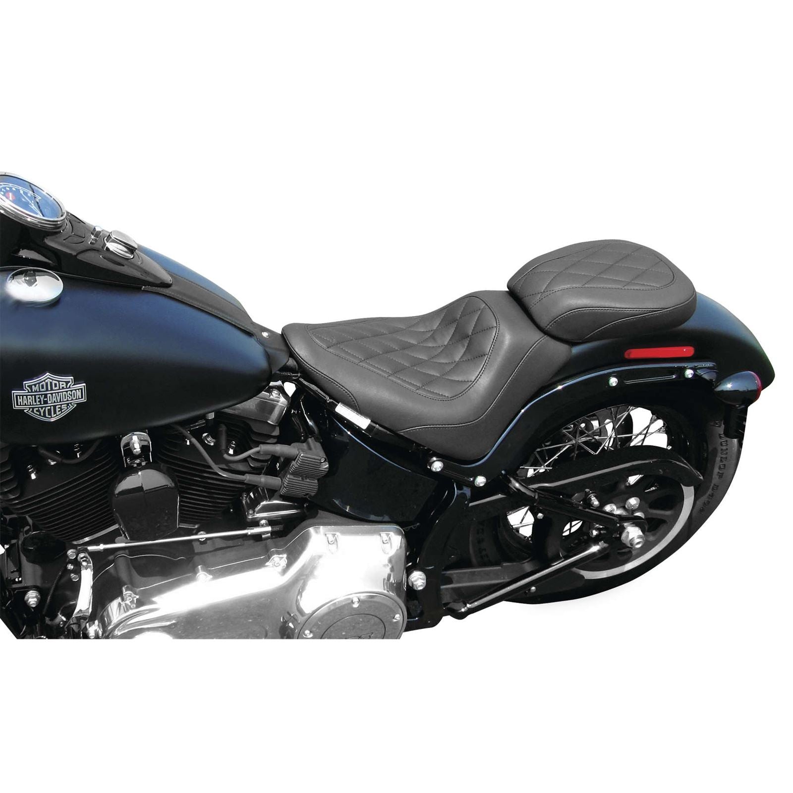 Mustang Motorcycle Products Wide Tripper Solo Seat - Black - Diamond 76762_106863