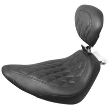 Mustang Motorcycle Products Wide Tripper Solo Seat Solo with Backrest Diamond Stitch - Black 79821_106871