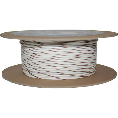 Namz 100' Wire Spool - 18 Gauge - White/Brown [MPN: NWR-91-100]_728417