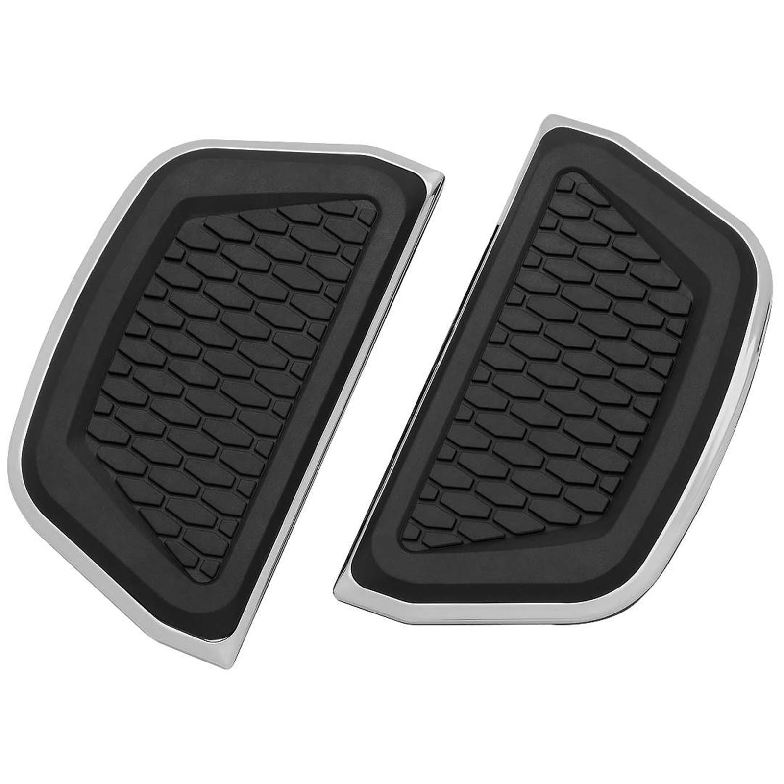 Kuryakyn Floorboard Covers for V-Twin Passenger Board Inserts - Hex - Chrome 5902_107486