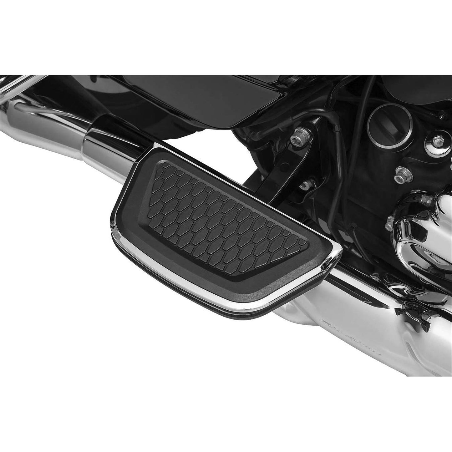 Kuryakyn Floorboard Covers for V-Twin Passenger Board Inserts - Hex - Chrome 5902_107487