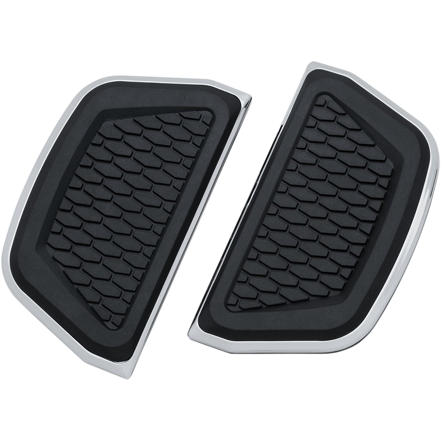 Kuryakyn Floorboard Covers for V-Twin Passenger Board Inserts - Hex - Chrome 5902_412228