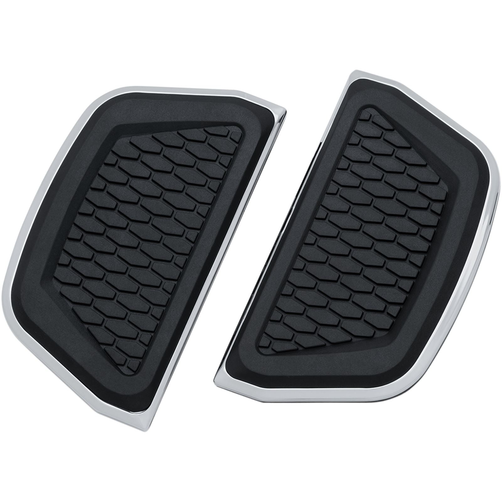 Kuryakyn Floorboard Covers for V-Twin Passenger Board Inserts - Hex - Chrome 5902_412228
