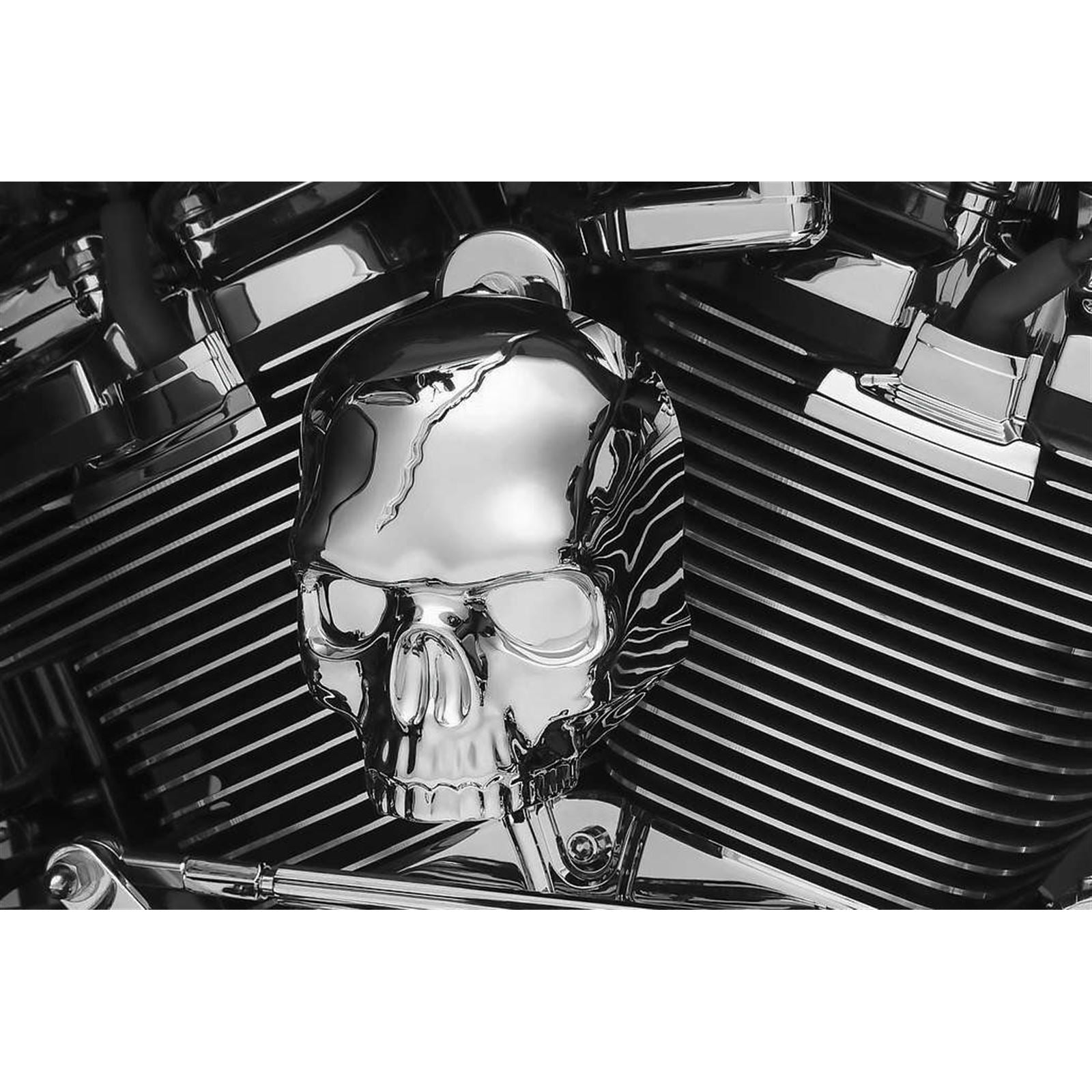 Kuryakyn Skull Horn Cover Waterfall Style, Chrome 5730_107514