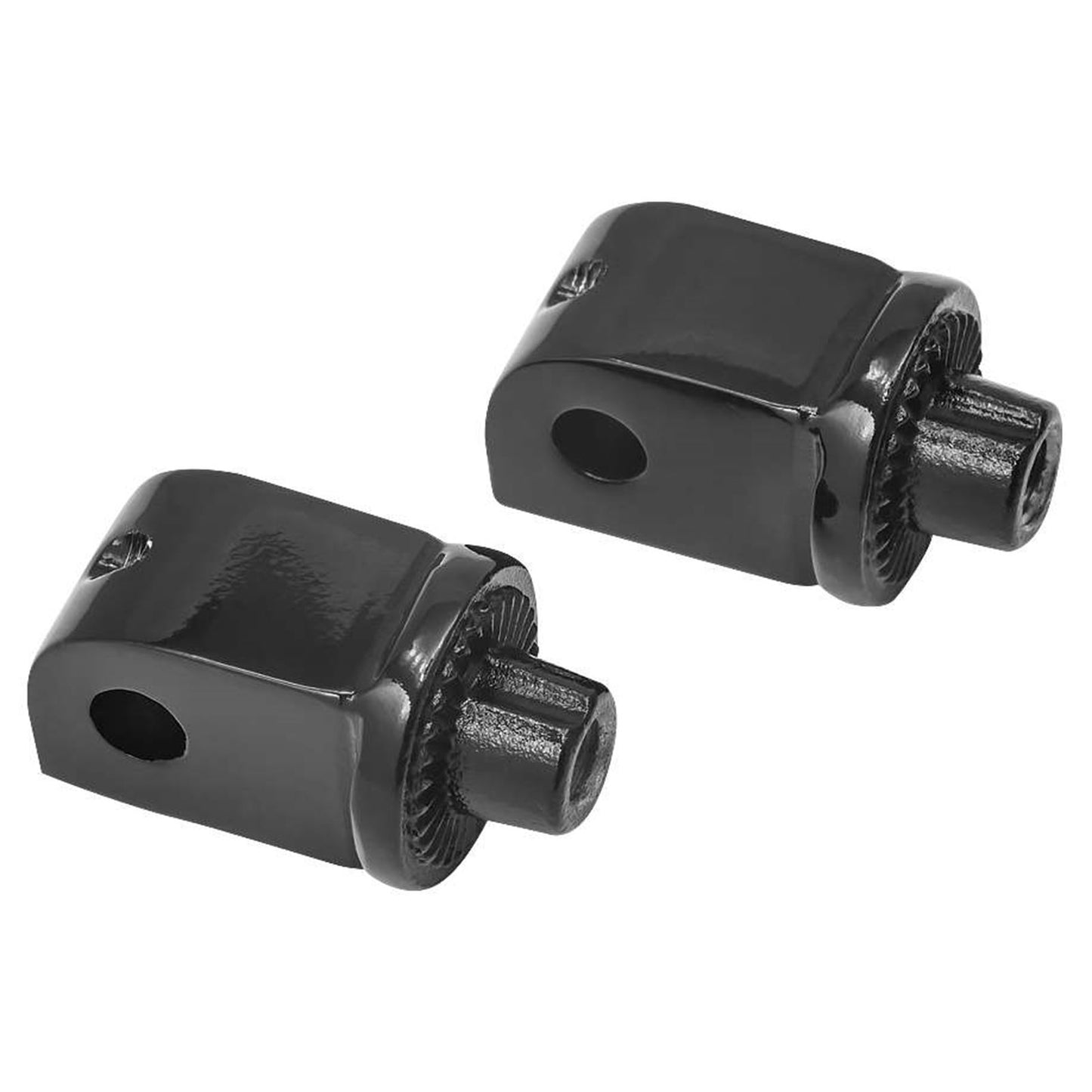 Kuryakyn Rear Splined Adaptor Mounts for Cruisers Rear, Gloss Black 8869_107604