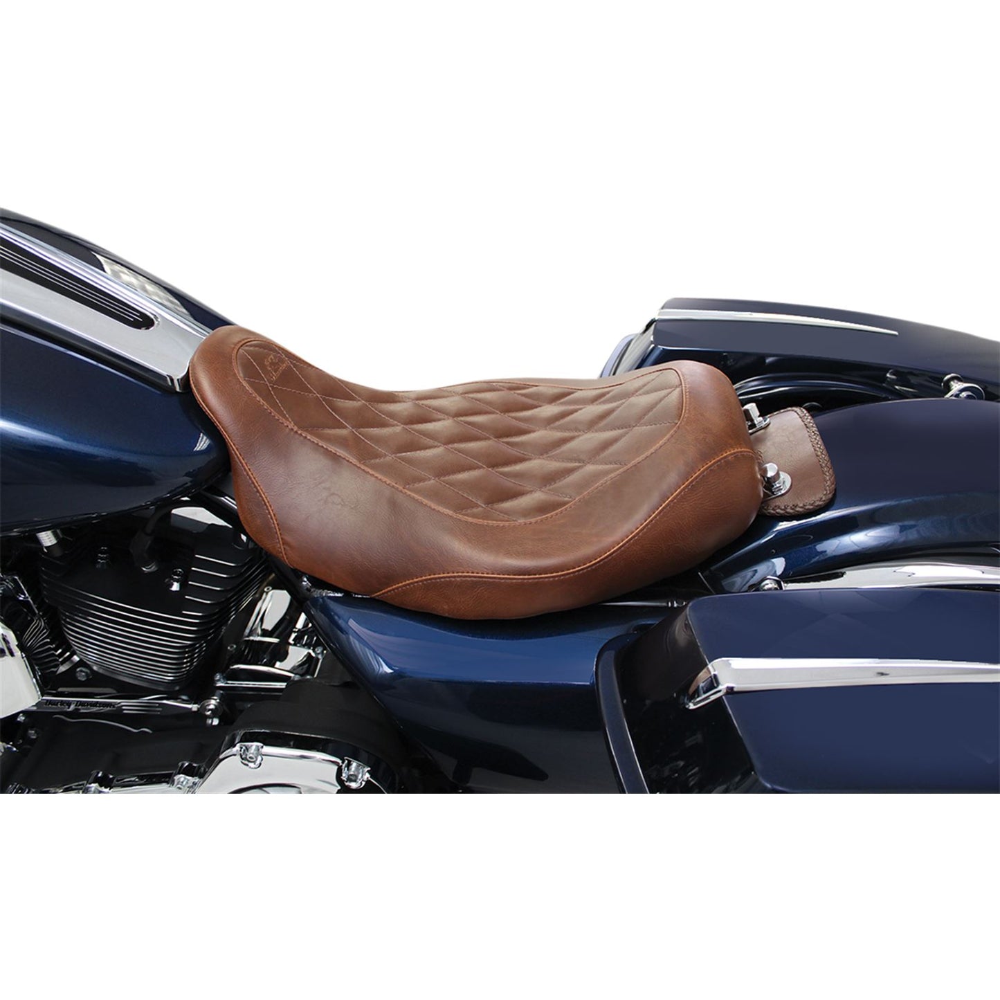 Mustang Motorcycle Products Wide Tripper Solo Seat - Brown - Diamond 76722_447373