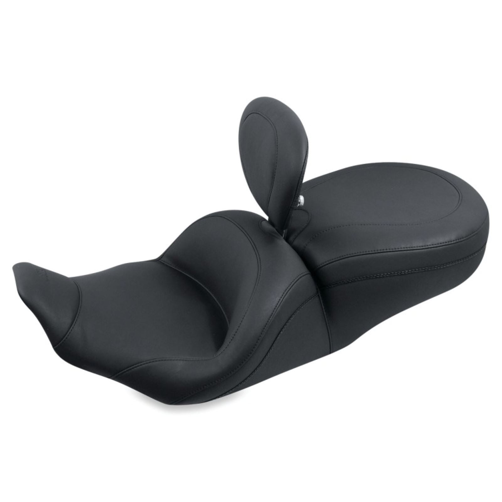 Mustang Motorcycle Products Lowdown Seat with Driver Backrest - Plain - FLHR '97-'07 79672_1674656