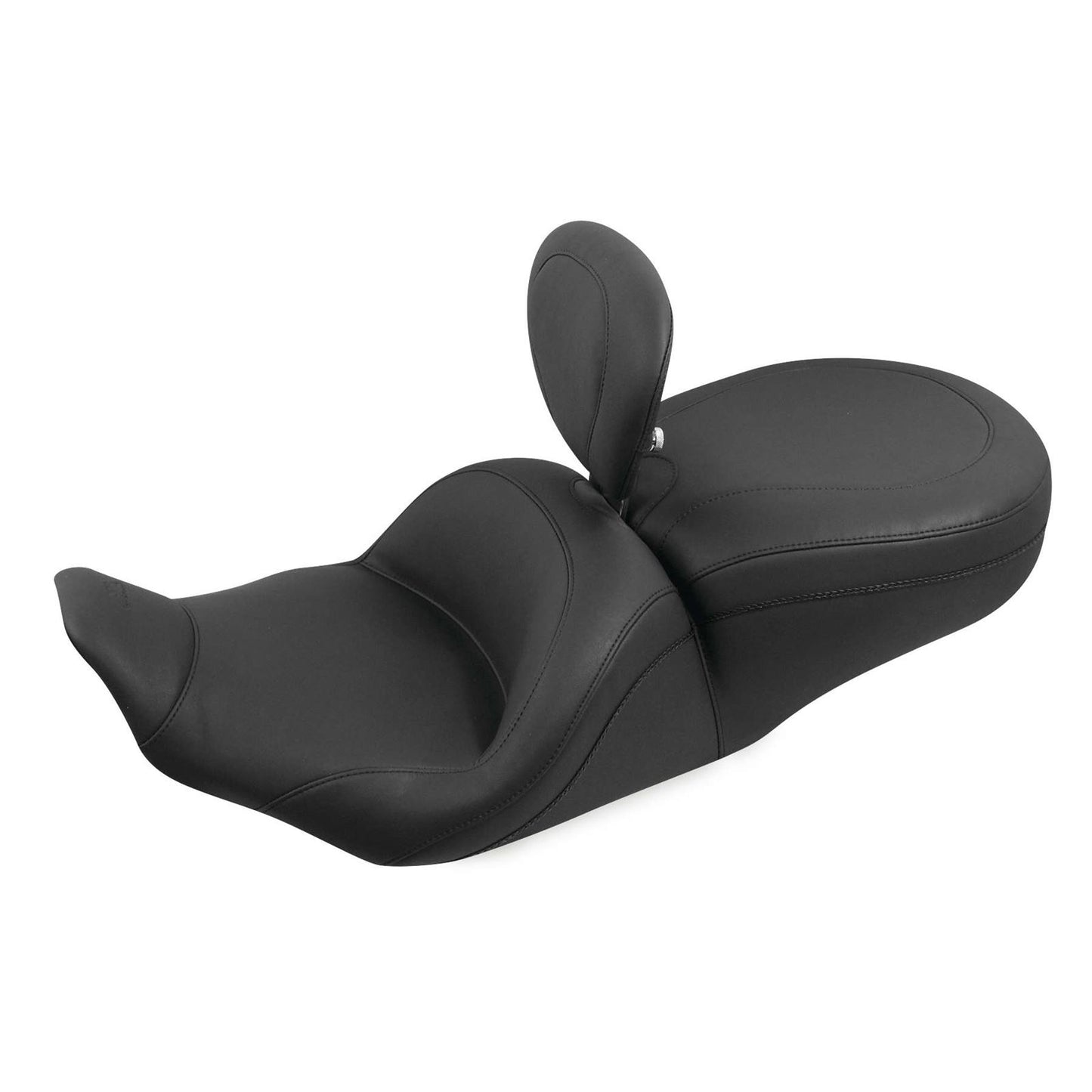 Mustang Motorcycle Products Lowdown Seat with Driver Backrest - Plain - FLHR '97-'07 79672_107668
