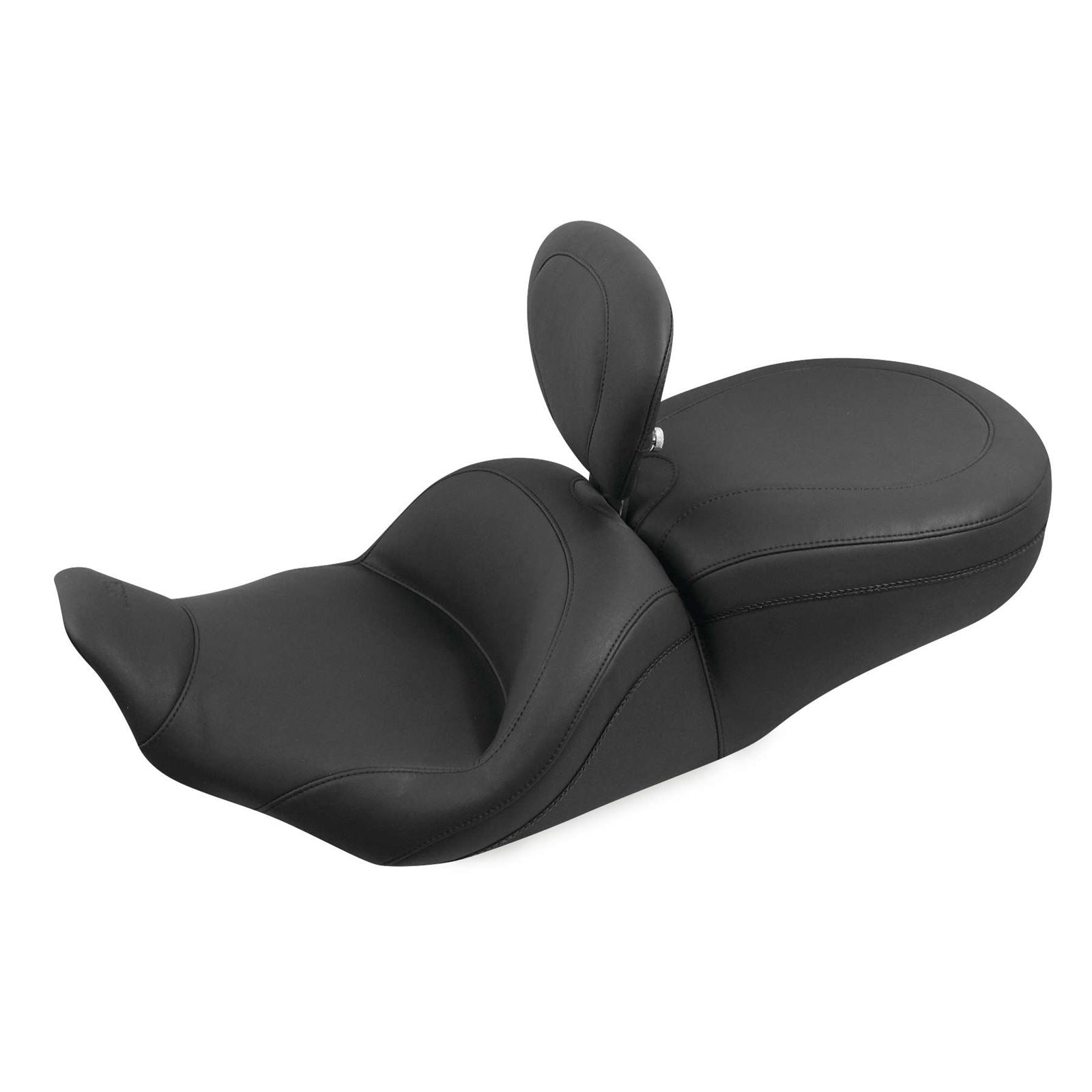 Mustang Motorcycle Products Lowdown Seat with Driver Backrest - Plain - FLHR '97-'07 79672_107668
