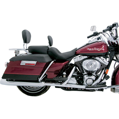 Mustang Motorcycle Products Lowdown Seat with Driver Backrest - Plain - FLHR '97-'07 79672_447358