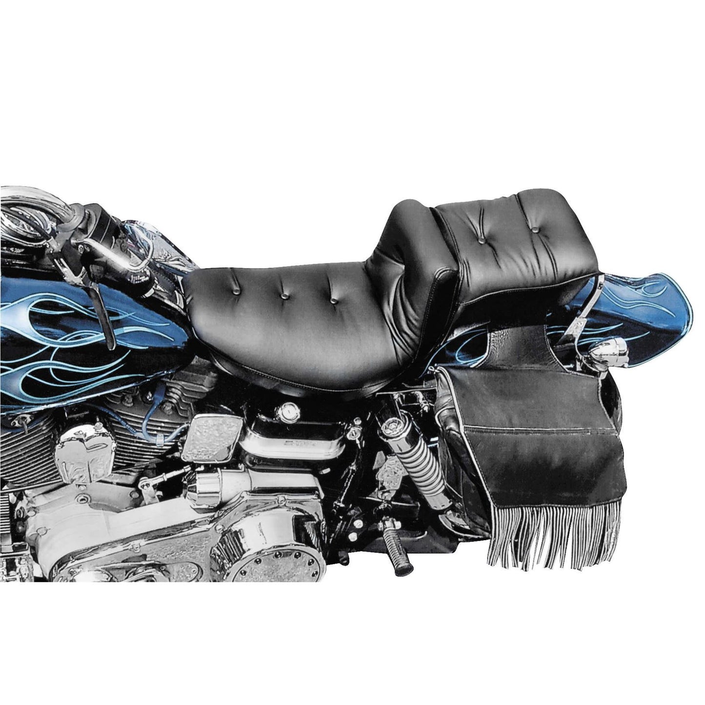 Mustang Motorcycle Products Wide Duke Pillow Seat - FX '58-'84 75060_107752