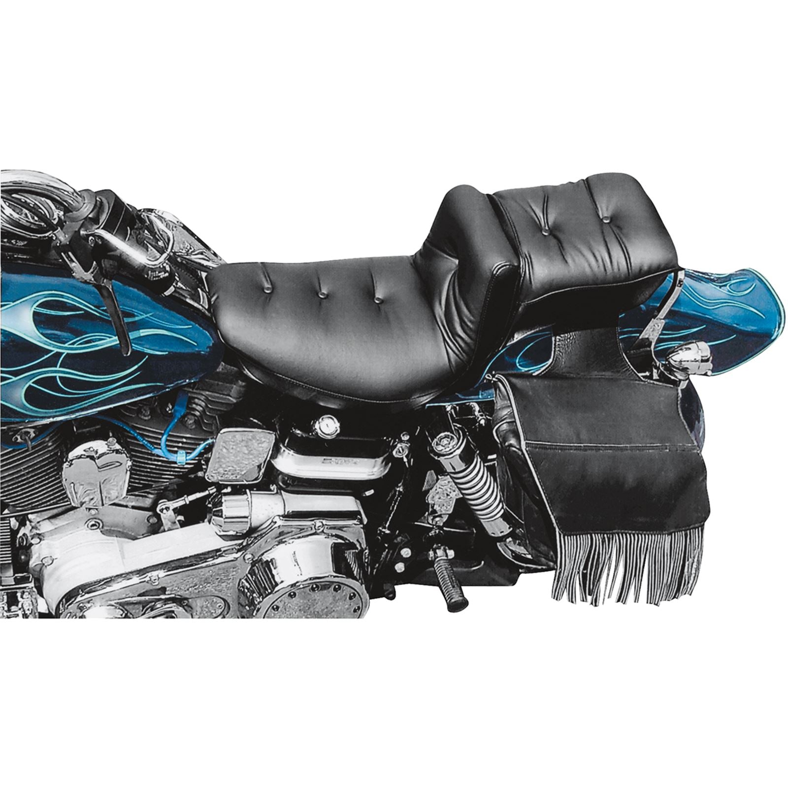 Mustang Motorcycle Products Wide Duke Pillow Seat - FX '58-'84 75060_448202