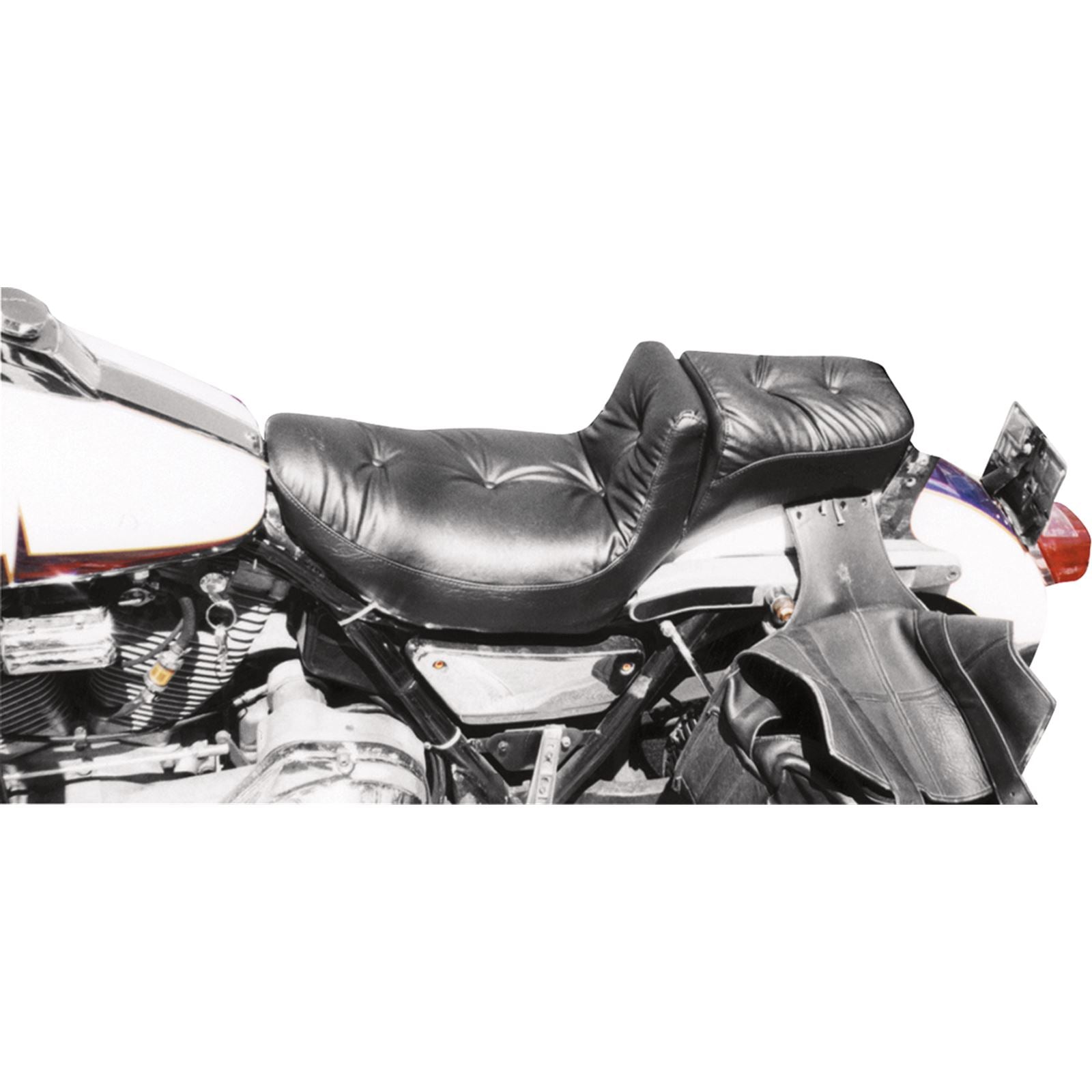 Mustang Motorcycle Products 2-Piece Regal Duke Pillow Seat - FXR '82-'94 75083_448206