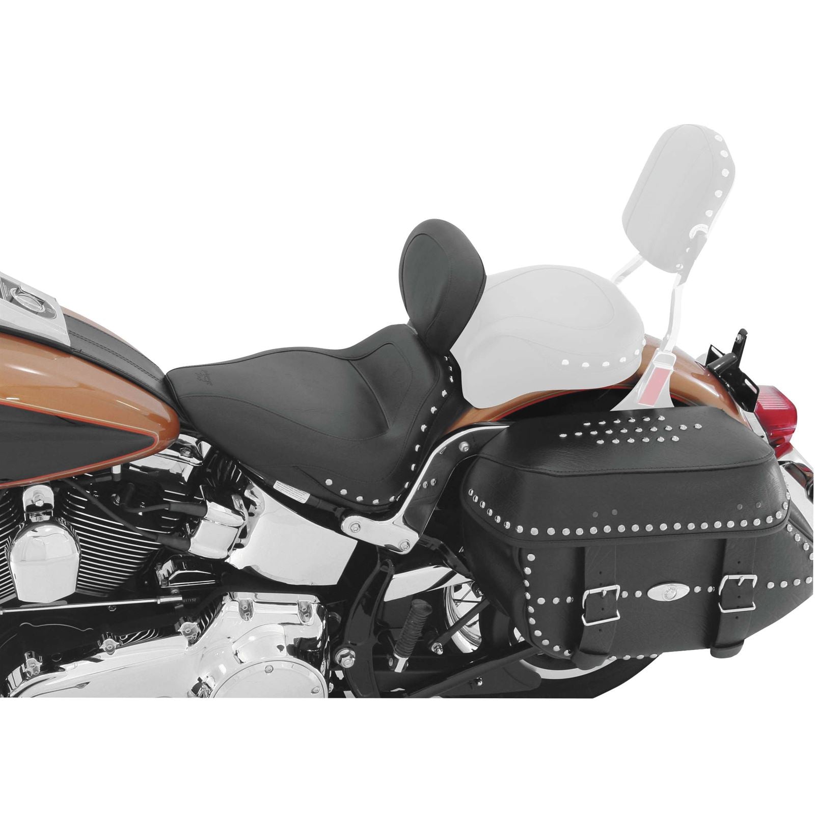 Mustang Motorcycle Products Sport Seat - Studded - Driver's Backrest - FLST '08-'17 79489_107774